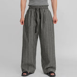 AIDASE  -  Men Striped Pants Drawstring Joggers Loose Casual Trousers Men Streetwear 2025 Fashion Leisure Male Long Pants S-5XL aidase-shop
