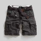 AIDASE  -  American Retro Workwear Shorts Casual Loose Men's Multi-Pocket Pants Comfortable Five-Part Trousers Mid-Length plus Size aidase-shop