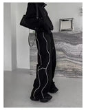 AIDASE  -  American Style Casual Pants Men's Women's Spring Summer Cool Feeling Loose Drawstring Long Trousers Straight Leg Design aidase-shop