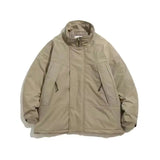 AIDASE  -  Japanese Cityboy Stand Collar Padded Jacket Men's Winter Thick Warm Loose Cotton Jacket Khaki Simple High Street Solid Parkas aidase-shop
