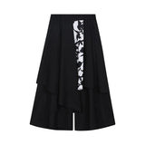 AIDASE  -  New Chinese Style Calligraphy Patchwork Wide Leg Pants Men's Design Sensation Small Audience National Trend Sash West Pants aidase-shop