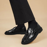 AIDASE  -  British Style Formal Shoes For Men Loafers Business Casual Office Shoes Man Fashion Men's Dress Shoes Comfortable Leather Shoes aidase-shop
