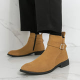 AIDASE  -  Brand Lightweight High Top Soft Comfortable Men's Boots Fashion Cow Suede Chelsea Boots Quality Versatile Business Leather Boots aidase-shop