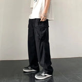 Aidase Trousers Man Summer Straight White Wide Cargo Pants For Men Slacks Luxury Cotton Street Vintage New In Fashion Y2k High Quality