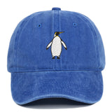AIDASE  -  New Penguin Embroidered Baseball Hat Pure Cotton Washed Baseball Hat Outdoor Leisure Covering Baseball Hat for Women aidase-shop