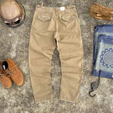 AIDASE  -  Slim Straight Casual Pants for Men in Military een Vintage Logging Workwear Sle Yellow  Boots Matching Autumn Cotton aidase-shop