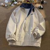 AIDASE  -  Y2K Vintage Jackets Women Autumn Bf Harajuku Oversized Streetwear Casual Windbreaker Korean Solid Lapel Zipper All-Match Coats