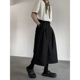 AIDASE  -  Summer Wide Leg Cropped Pants Comfy Culottes Street Fashion Trendy Loose Fit Casual Trousers Breathable Oversized Style aidase-shop