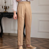 Aidase High Quality Italian Casual High Waist Straight Pants Men Versatile Business Formal Trousers Pant For Men Social Trousers aidase-shop
