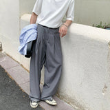 AIDASE  -  Black Suit Pants Men Oversized Fashion Social Mens Dress Pants Korean Loose Wide Leg Pants Mens Office Formal Trousers M-3XL aidase-shop