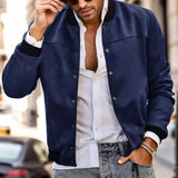 AIDASE  -  Fashion Casual Jacket Men'S Breathable Solid Color Lightweight Jacket Casual Fashion Zip Up Coat 3 Pockets Ropa Hombre aidase-shop
