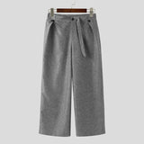 AIDASE  -  Men Pants Solid Color Loose Button Joggers Casual Straight Trousers Men Streetwear 2025 Fashion Male Long Pants S-5XL aidase-shop
