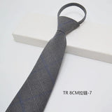 AIDASE  -  British Style Fashion TR Fabric Plaid Neck Ties For Men Formal Brown Khaki Wool Clip Tie Luxury Soft Free Knot Lazy-tie Cravat aidase-shop