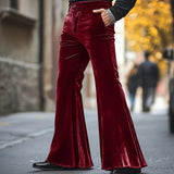 AIDASE  -  Men's Velvet Pants with Pockets, Solid Color Comfortable Soft, Daily Wear Fashionable Street-style Trousers aidase-shop