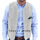 Men's Deerskin Velvet 10-button Suit Vest Best Man Wedding Clothing Jacket Victorian Style Steampunk Casual Business Vest aidase-shop