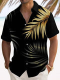 AIDASE  -  Summer Short Sleeve Button Shirt Fashion Men's Shirt Plant Digital Printing Casual Cardigan aidase-shop