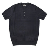 Aidase Mens Casual Henley Collar Knitted Short Sleeves Genderless 2024 New American Simple Versatile Basic Solid Color Clothes Unisex aidase-shop