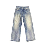 AIDASE  -  Four Seasons Fashion Men's Light Blue Casual Trendy Simple Basic Daily Straight Loose Denim Trousers Male Jeans Pants Clothes aidase-shop