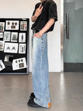 AIDASE  -  Hong Kong Style Wide-leg Jeans for Men in Spring Autumn New Style Loose-fitting Trendy Pants aidase-shop