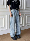 AIDASE  -  American Street Style Ripped Men Jeans Summer Washed Straight-leg Personality Fashionable Handsome Male Trousers 21E6562 aidase-shop