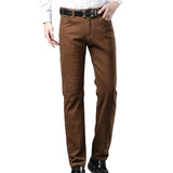 AIDASE  -  Star Boy Male Jeans Regular Fit Stretch Knit Denim Jeans Straight Leg Casual Pants For Men aidase-shop
