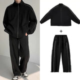 Aidase Men's Sets New Casual One-piece Suit Male Sportswear Women Suits Overalls Trousers Loose Fleece Zipper Long Sleeves Jacket Pants aidase-shop