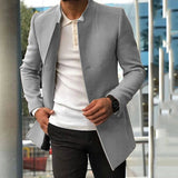AIDASE  -  Men's Windbreaker Coats Business Casual Wool Blends Jackets Men Autumn Winter Fashion Stand Collar Vintage Outwear Man Clothing aidase-shop