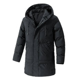 AIDASE  -  Korean Style Winter New Fashion Men's Plus Size Casual Trendy Solid Color Loose Simple Basic Hooded Quilted Coats Male Parkas aidase-shop