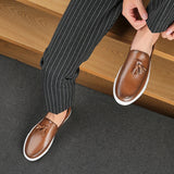 AIDASE  -  Zapatos De Hombre Loafers Men's Tassel Slip-On Comfortable Men Leather Shoes Casual Shoes Fashion Oxford Shoes Large Size 38-47 aidase-shop