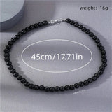 AIDASE  -  French Vintage Black Pearl Necklace For Women Simple Acrylic Beads Choker Fashion Jewelry Accessories Dropshipping Gift aidase-shop