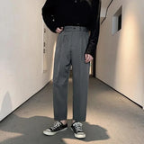 Aidase Hong Kong Style Summer Casual Pants Men Loose Straight Nine-point Pants Korean Style Casual Versatile Iron-free Suit aidase-shop