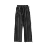 AIDASE  -  Spring Summer New Elastic Waist Striped Contrast Color Straight Pants Man High Street Casual Loose Drawstring All-match Trousers aidase-shop