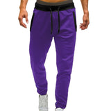 AIDASE  -  Loose Fit Casual Trousers for Men Youth Elastic Straight Leg Long Pants Pure Color Korean Sle Cotton Blend Daily Wear aidase-shop