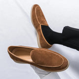 AIDASE  -  Men Loafers Faux Suede Low Heel Comfortable Classic Business Men Shoes Size 38-46 aidase-shop