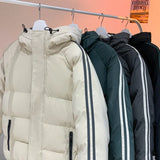 Aidase Autumn Winter Korean Fashion Trend Hooded Cotton-Padded Jacket Men Casual Loose Thick Warm Parka Coat Winter Puffer Jacket Men aidase-shop