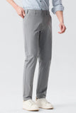 AIDASE  -  Summer New Fashion Men Solid Color Simple Basic Casual Trendy Daily Straight Silk Trousers American European Male Pants Clothes aidase-shop