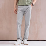 AIDASE  -  Men Super Stretchy Solid Color Simple Basic Casual Business Casual Trendy Suit Trousers Summer Fashion Male Pants Clothes aidase-shop