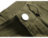 AIDASE  -  Men Summer Denim Shorts Holes Ripped Cotton Jeans Y2K Pure Color Knee Length Slim Straight Stretch Breeches White Red Green aidase-shop