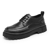 Aidase Brogues Men's Black Business Leather Shoes Man Loafers Comfortable Summer Sneakers Brand Moccasin Breathable Casual Shoes aidase-shop
