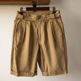 Aidase Mens Double Belt Cargo Shorts Genderless 2024 Summer New American Breathable Streetwear Retro Casual Quarter Pants Unisex aidase-shop