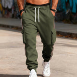AIDASE  -  Men's Striped Side Cargo Joggers Loose Fit Drawstring Casual Sports Pants With Multi Pockets aidase-shop