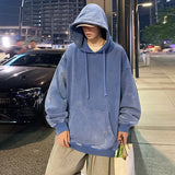 Aidase 2024 Spring Autumn Men Hoodies Fashion Hip Hop Hooded Oversized Sweatshirt Solid Casual Streetwear Loose Hoody Sweatshirts M-5XL aidase-shop