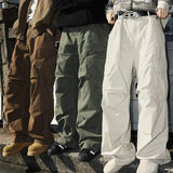 AIDASE  -  Spring Autumn Big Pocket Men's Cargo Pants Loose Straight Wide Leg Trousers Baggy Outdoor Workwear Pants Man Hip Hop Sweatpants aidase-shop
