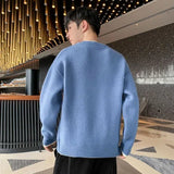 Aidase Knit Sweater Male Pullovers Round Collar Men's Clothing Crewneck Pink No Hoodie Spliced Warm Classic Knitwears Maletry Cotton X aidase-shop