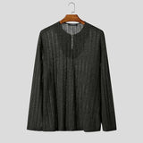 AIDASE  -  Men T Shirt Solid Color Knitted O-neck Long Sleeve Casual Male Tee Tops Streetwear 2025 Loose Fashion Men Pullovers aidase-shop