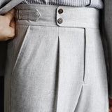 Aidase Italian Men Formal Pant Pantalones Hombre Dress Ankle Pants Men British High Waist Straight Pants Men Social Trousers Pant aidase-shop