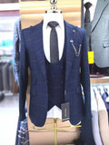 Aidase Man Suit Boutique Cross-border Foreign Trade Men Color Matching Wedding Casual Host Suit 3 Sets Wedding Suits for Men