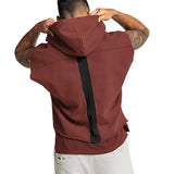 Aidase Bodybuilding Vest Men Sleeveless Hoodie Loose  Casual Versatile Gym Vest aidase-shop