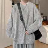 AIDASE  -  Trendy Men's Sweatshirt Starry Sky Thick Twill Decoration Long Sleeve Round Neck Design Fashion Loose Men Pullovers 21E6721 aidase-shop