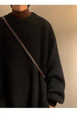AIDASE  -  Casual Men Knitwear Sweater Square Block Jacquard Patchwork Design Long Sleeve Round Neck Solid Color Pullovers 21E7644 aidase-shop